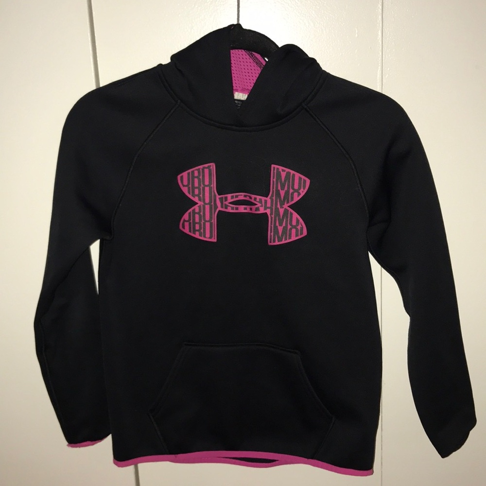 black under armor sweatshirt with pink symbol